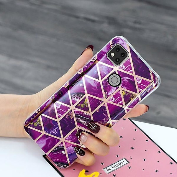För Xiaomi Redmi 9c galvanisering Tpu case(lila)
