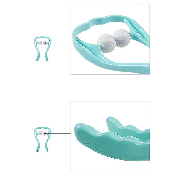 Niskahierontalaite Shiatsu Deep Tissue -kaksoistrigger-pisteinen olkapäähierontalaite, ergonominen kahvarakenne, kannettava Blue