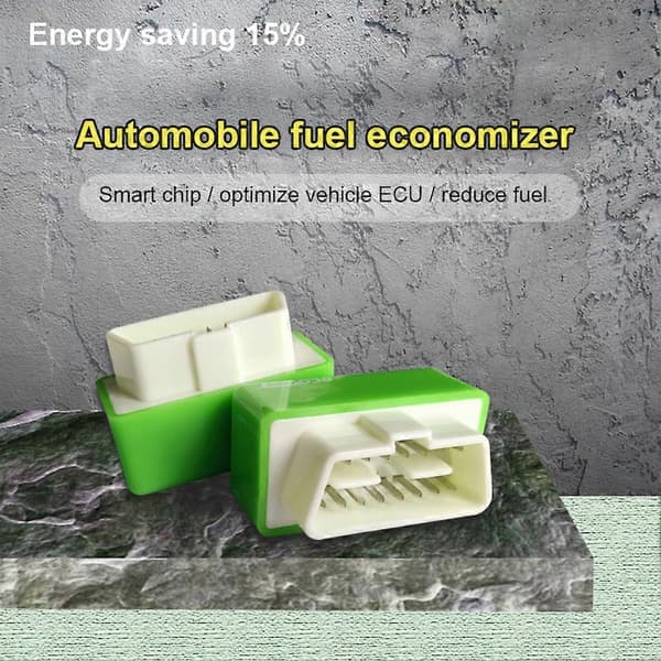 【BQ】ECO OBD2 Detektor Flasher Drivstoffeffektivitet Chip Tuning Box 1 stk for Bensinbiler Rød Red 10*10*3