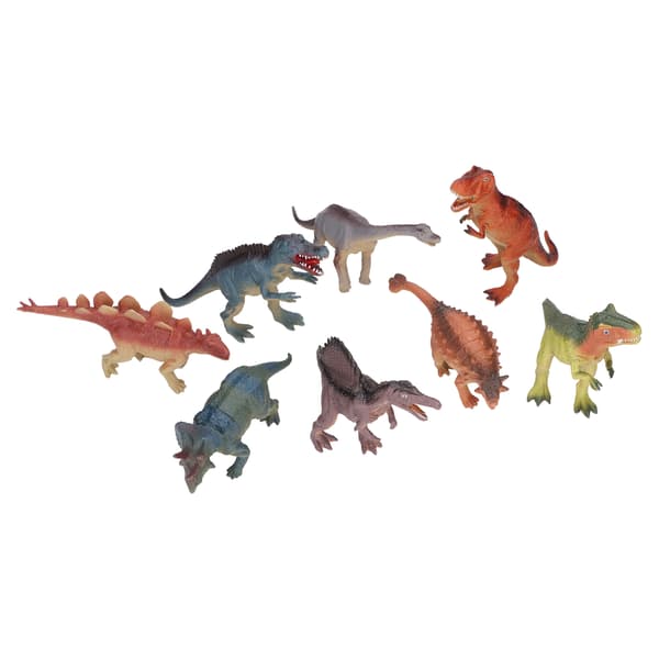 8 stk. Dinosaur Simulationsmodel PVC Tryk Lydelig Dinosaurform Dyremodel til børn