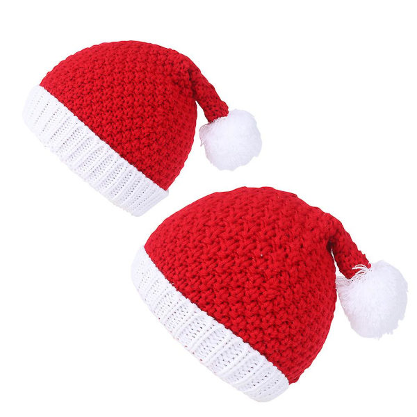 Neulottu hattu syksyyn ja talveen, joulupukin design, luova lahja Halloweeniin Red adults One size fits all