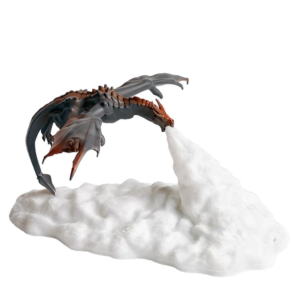 3D printed Fire Breathing Dragons Nattljus Hushållshållfast Sänglampa För Vardagsrum Sovrum Fire Dragon