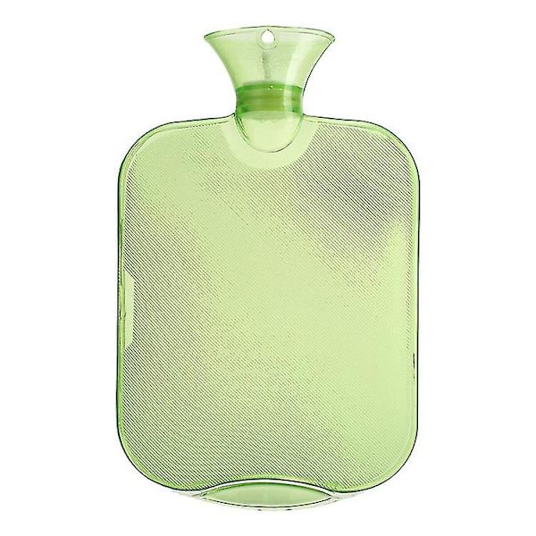 Varmtvannsflaske Gummi Varmtvannsflaske Varm og kald terapi, 2 liter Hvit lysegrønn Light Green