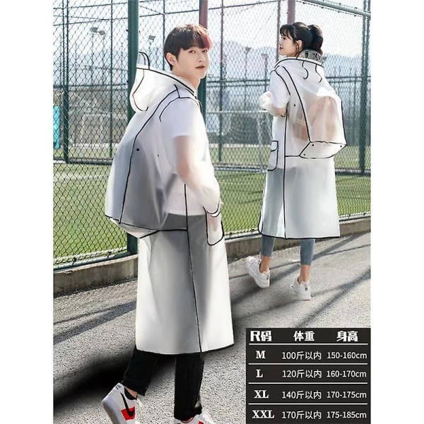 Nytt mode Kvinnor Transparent Plast Flickor Regnrock Resor Vattentät Regnkläder Man Poncho Utomhus Regnrock Bärryggsäck L Grön (ryggsäck) L Green (backpack)