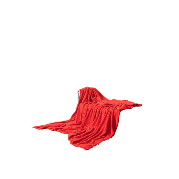 Fortykket ensfarvet ananasgitter Flanelletæppe Coral Velvet Sofatæppe Aircondition tæppe lurtæppe red 160*200cm
