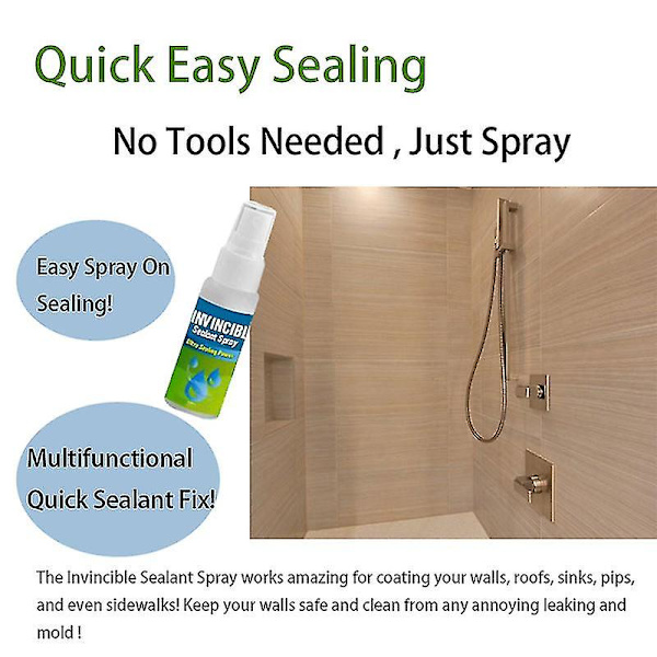 30ml Invincible Sealant Spray För vägg/vask/rör/tak Multifunktionell Quick Sealant Fix Hemväggar 3pcs