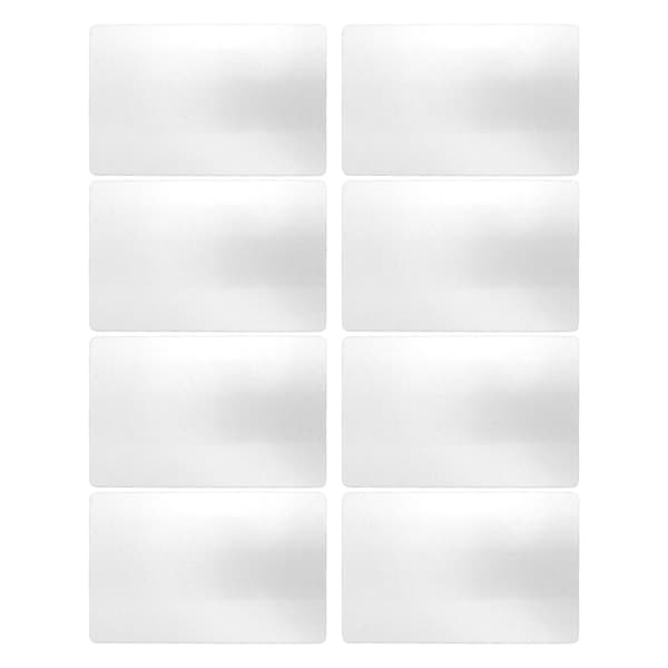 50 ark värmeöverföring aluminium visitkort ämnen pärlvit DIY hantverksmaterial