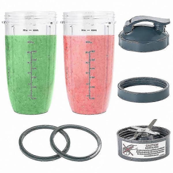 7-delt reservesæt til blenderkop og klinge, stor kapacitet 946 ml, kompatibel med NutriBullet-system