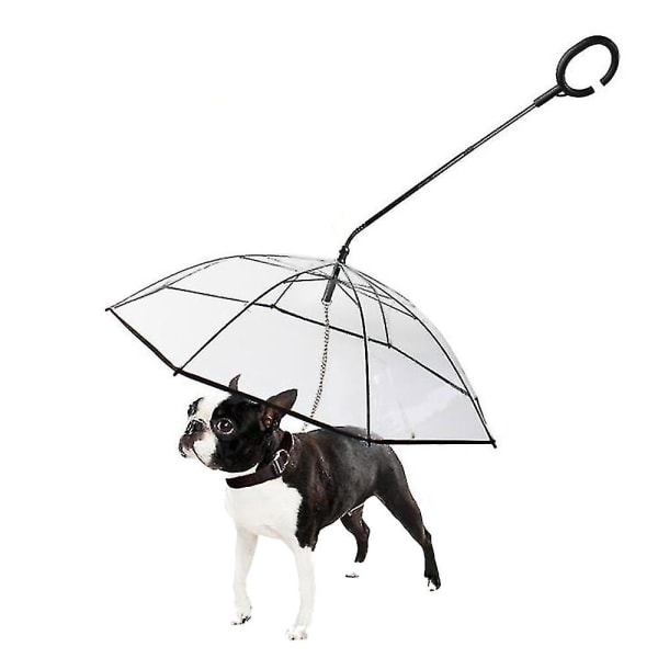 Paraply med justerbar bånd for små hunder
