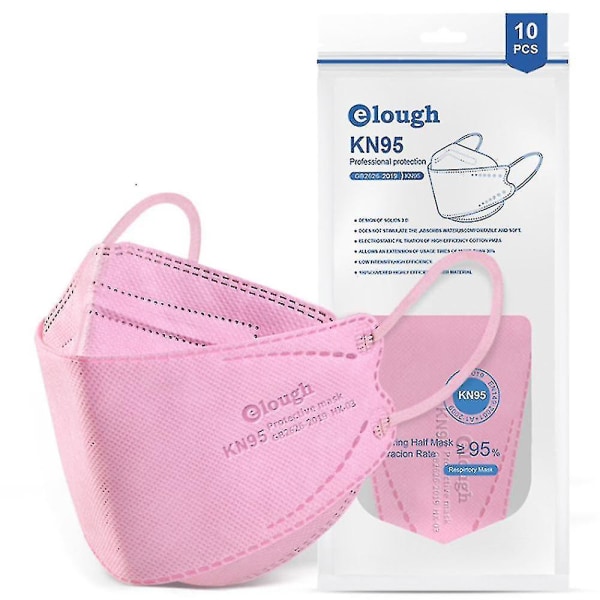 Kn95 Mask Skyddande ansiktsmasker Ansiktsmasker för vuxna Antidammmasker 50PCS Pink
