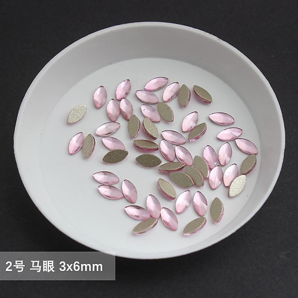 Engros lys pink multi stil flad ryg negl Rhinestone specialformede krystaller neglekunst sten 3d personlig dekoration 2-100pcs