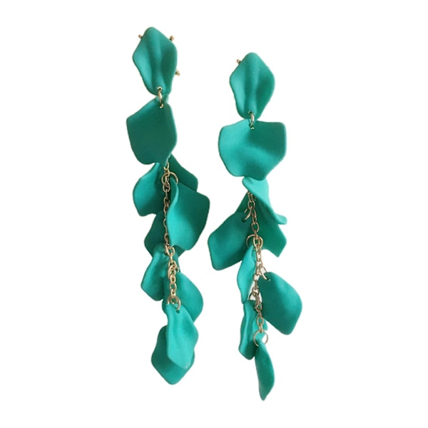 1 Pair Exquisite Dangle Earrings Wear Resistant Acrylic Long Women Dangle Drop Earrings Jewelry Accessories Green