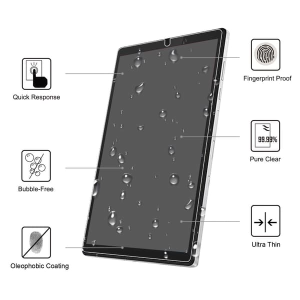 【BQ】Lenovo Tab M10 HD (2nd Gen) - Full Coverage Tempered Glass Screen Protector 180