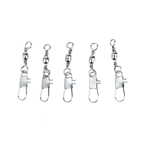 100 Messing Tønne Svivel Fiskekontakt Solid Ringer Interlock Snap