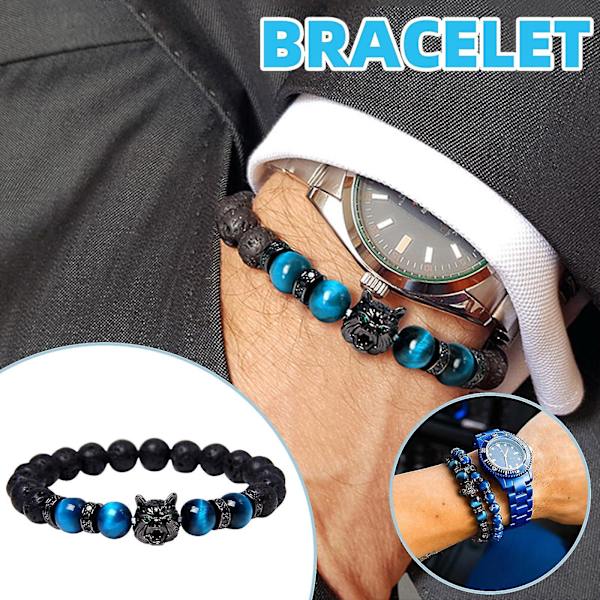 Sort ulvehovedarmbånd afspejler temperament Mere sort armbånd Black