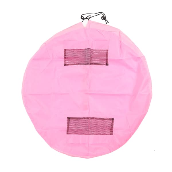 Pink Vandtæt Polyester Legetøjsopbevaringspose Stor Kapacitet Rivfast Multifunktionel Snøre Organizer