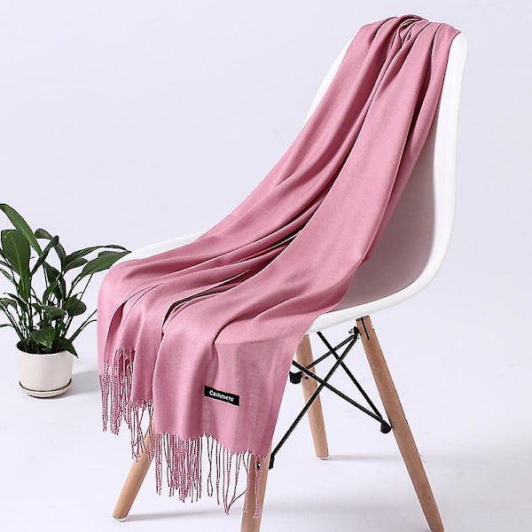 Mode Enfärgad 2022 Dam Halsduk Vinter Hijabs Tofsar Långa Damsjalar Cashmere Like Pashmina Bandana Halsdukar Wraps Echarpe FYR110-08