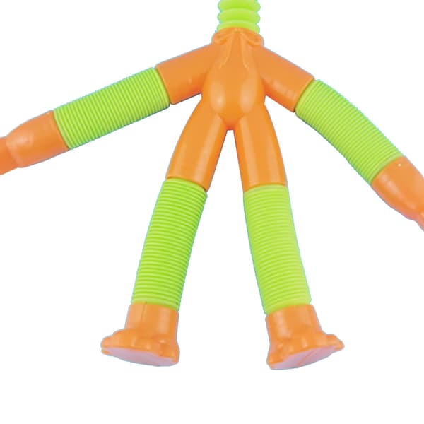 Langhals Poppende Rør Fidget Legetøj Interessant Udvidbar Elastisk Rør Sensorisk Legetøj til Soveværelse Orange