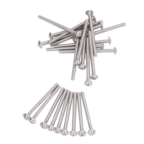 50 stk. Flangeknaphovedskruer A2‑70 Rustfrit stål Knaphoveder Socket Caps Bolte KitM3x50mm