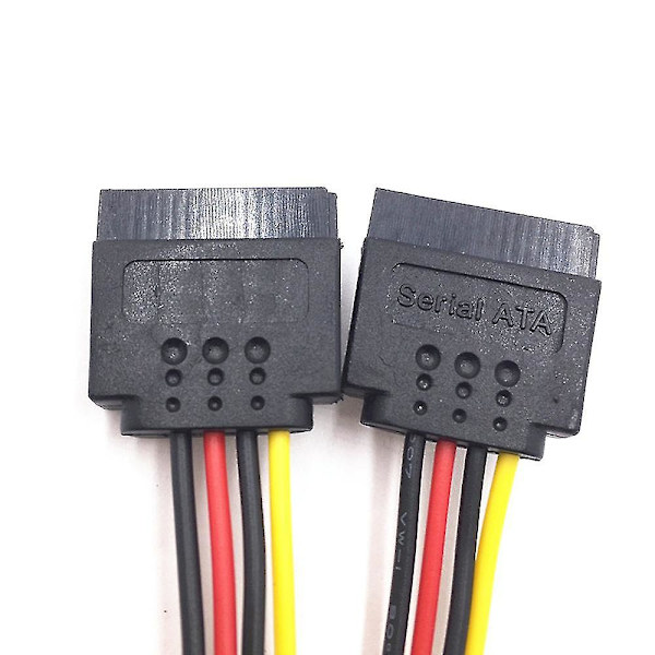 15 Pin Sata Han til 2x Sata Hun Power Y-splitter kabeladapter