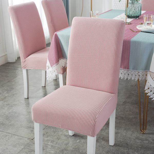ny stil 6 Piece Stretch Chair Cover Durable Dining Chair Cover Applied to Party Decor, Wedding, Birthday etc（Light Pink）