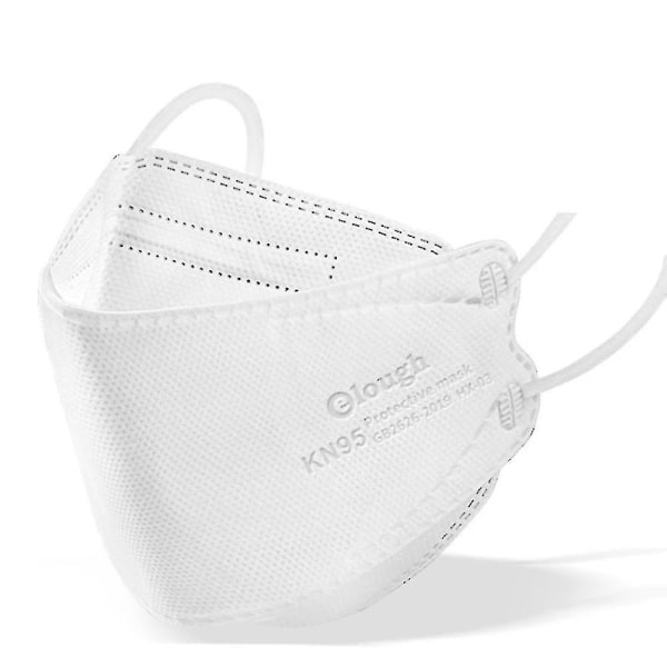 Kn95 Mask Suojaavat kasvonaamarit Aikuisten kasvonaamiot Pölyä estävät naamarit 50PCS White