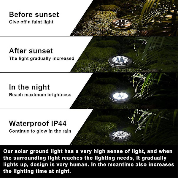 4 st Solar Garden Lights Led färgskiftande golv