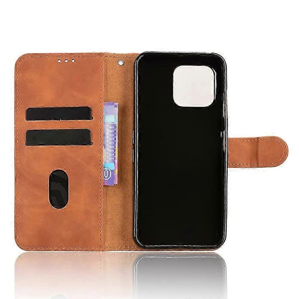 Lærdeksel til Fairphone 6: Lommebokdeksel med fallbeskyttelse, brunt, hudfølelse