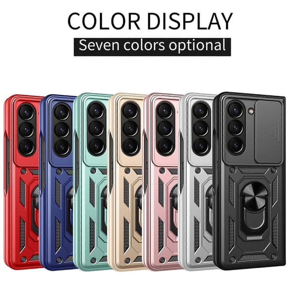 TPU+PC-telefonfodral med skjutbart kamerask Gold For Samsung Galaxy Z Fold7