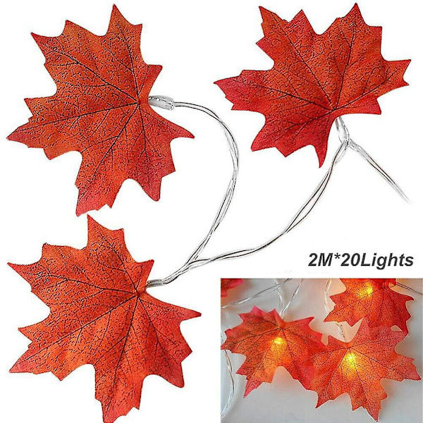 Thanksgiving Led Maple Leaf String Light Christmas Holiday Dekoration Bröllop