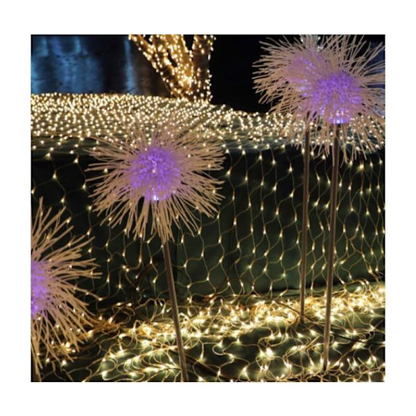 Aurinkokalastusverkko LED-valo ulkona verkkovalo 3m 2m 192 valot