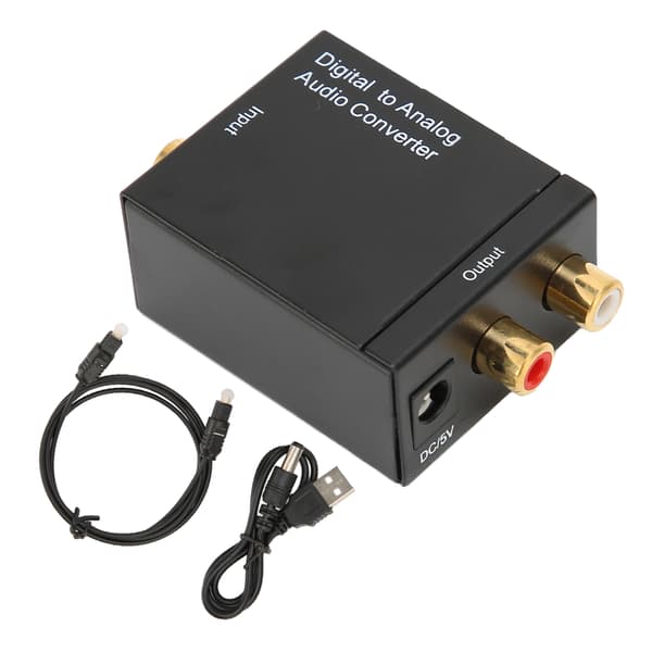 Profesjonell digital til analog konverter RCA optisk lydadapter for hjemmekino