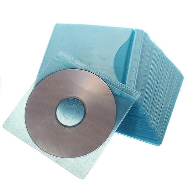 【BQ】100X Dobbeltsidet opbevaringsetui i plastikpose til DVD 2018-Disc