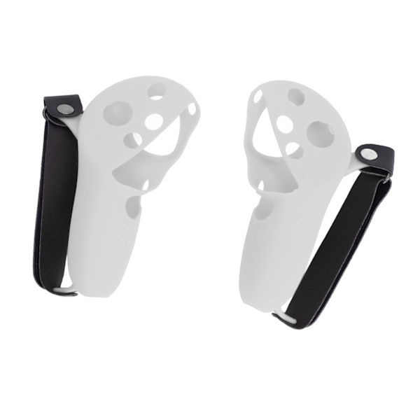 2 st Touch Controller Grip Skydd Silikon Grip Skydd med Knogremmar för Meta Quest Pro Ljusgrå