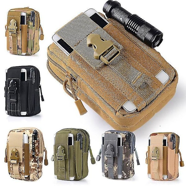 Herr Tactical Molle Pouch Bälte Midjeväska Liten ficka Militär Midjepåse Running Pouch Resecampingväskor Mjuk rygg Ns2 Pixel