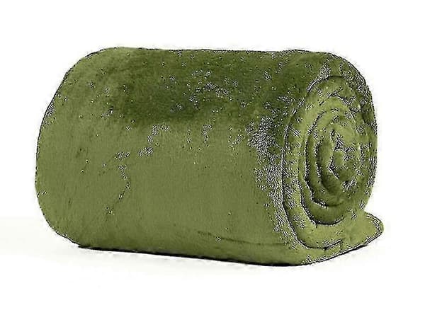200*230cm Sort Rosa Grå Violett Fleece Tæppe Luksuriøst Varmt Hjem Sofa Sengeoverkast_a green