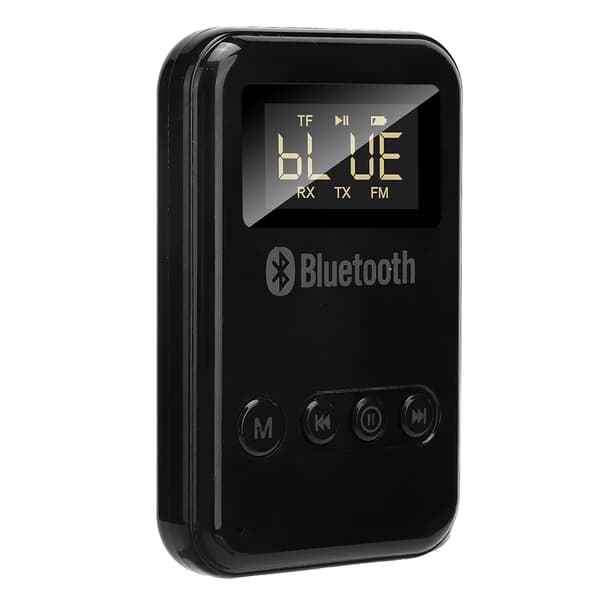 2-i-1 Bluetooth 5.0 Sender Mottaker Trådløs Lydadapter Bil FM Digital Skjerm
