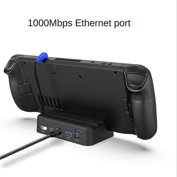 Dokkingstasjon kompatibel for , dokking med - kompatibel 2.0 4k@60hz, Gigabit Ethernet, Usb-a 3.0