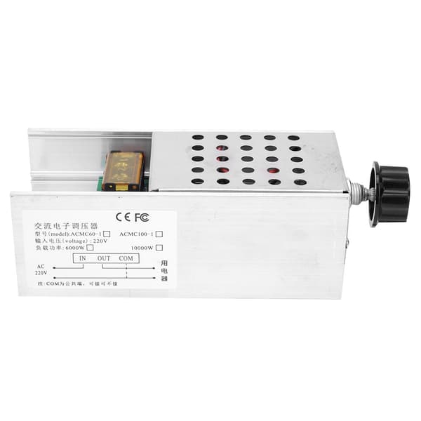 6000W 220V SCR AC Elektronisk Spänningsregulator Hastighetskontroll Dimmertermostat med Skal