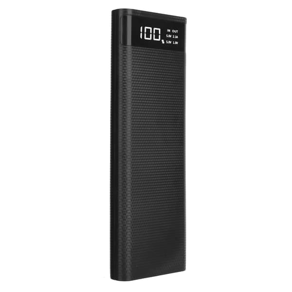 Hurtiglading mobil strømboks med 10 stk 18650 batterirom