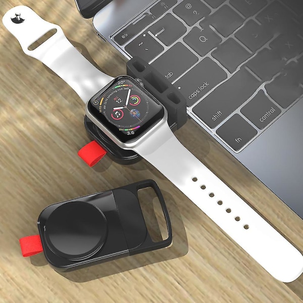 Kannettava magneettinen langaton laturi Apple Watch USB pikalataukseen Black