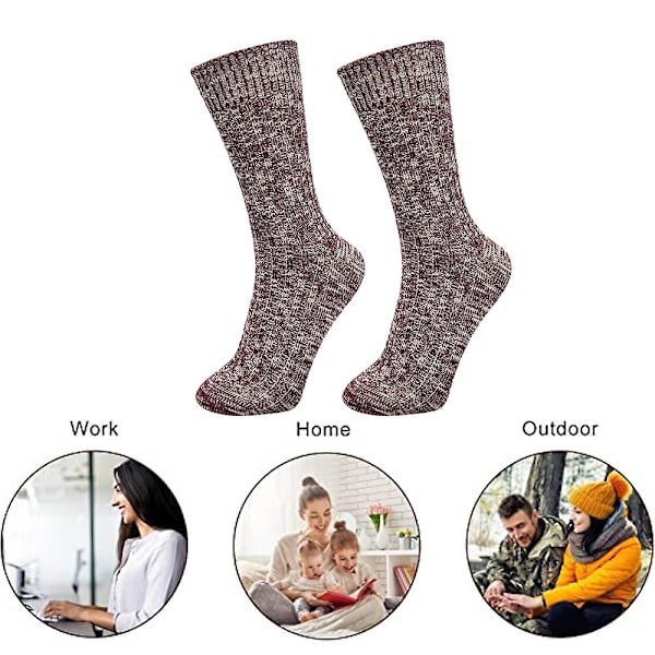 Breathable Snowflake Socks Warm Soft Wool Socks Cozy Crew For Going Out In Winter-style 3