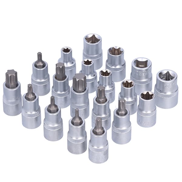 19st Pentalobe Star Bits Sockets Kit Hane Hona E Sockets 1/2in Drive T20-T70 / E10-E24 Tool