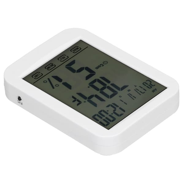 Digital Termometer Hygrometer LCD Pekskärm Temperatur Luftfuktighetstestare för Hemmakontor