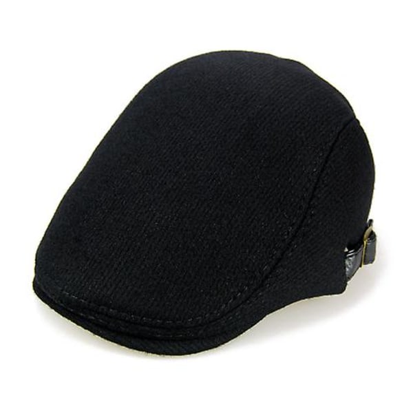 Uld uldhue herre baret efterår og vinter ny hat Coffee plaid One size fits all