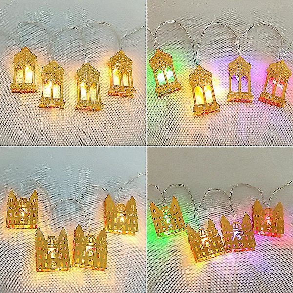 Ramadan Eid String Light Lämmin valkoinen Tunnelma Eid Lyhdyt Valot Muslimi Lamp Sisustus Kotijuhlalahja Combination 1