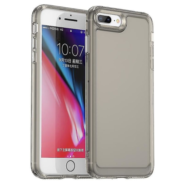 Candy Series Tpu telefontaske til Iphone 8 Plus / 7 Plus (gennemsigtig grå) Transparent Grey