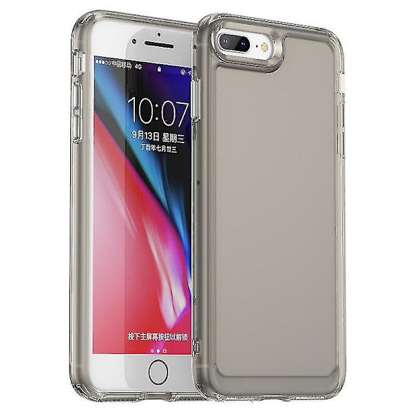 Candy Series Tpu telefontaske til Iphone 8 Plus / 7 Plus (gennemsigtig grå) Transparent Grey