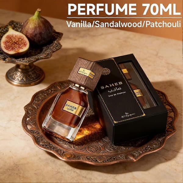 【BQ】SAHEB Midtøsten Parfyme Oud og Sitrus Duft Langvarig Eau de Parfum 70ml white