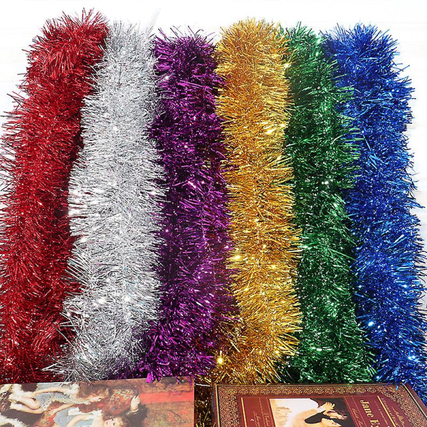 Christmas Ribbon Juldekoration Bar Tops Band Garland Träd Grön 5st Purple